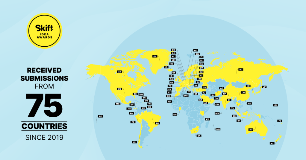 7 years of Skift IDEA Awards -Country submission map